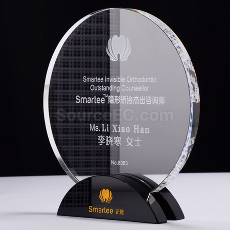 Customization Round Crystal Trophy Promotional Products