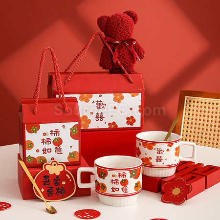 Customization Happy Towel and Coffee Cup Set Promotional Products