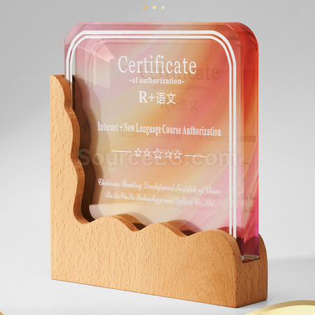 Customization Wooden Crystal Trophy Promotional Products