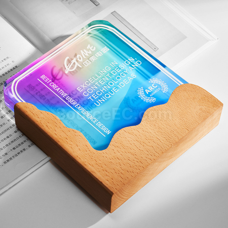 Customization Wooden Crystal Trophy Promotional Products