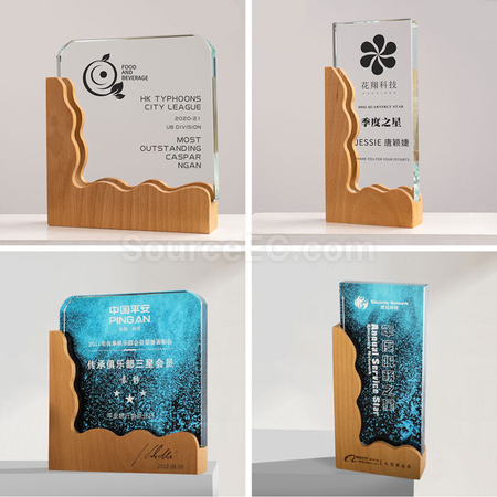 Customization Wooden Crystal Trophy Promotional Products