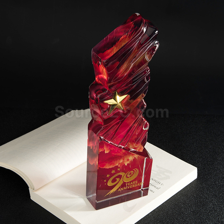 Customization Water Wave Crystal Trophy Promotional Products