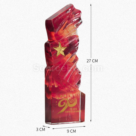 Customization Water Wave Crystal Trophy Promotional Products