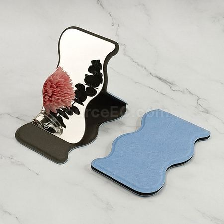 Customization Stainless Steel Mirror with PU Cover Promotional Products