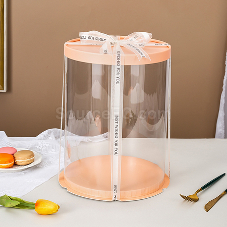 Customization Fully transparent cake packaging box Promotional Products