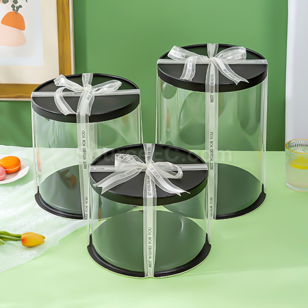 Customization Fully transparent cake packaging box Promotional Products