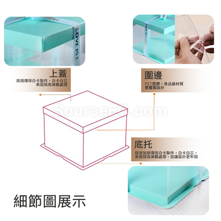 Customization Fully transparent cake packaging box Promotional Products