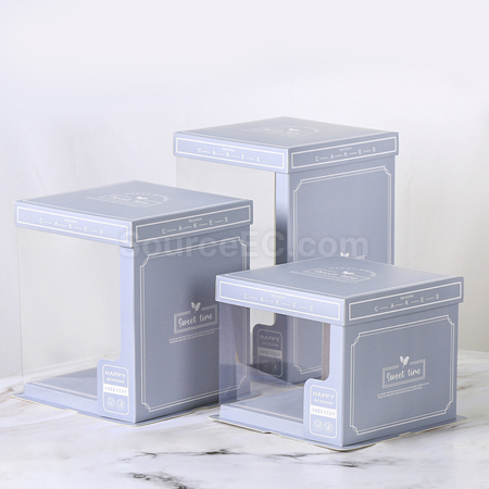 Customization Fully transparent cake packaging box Promotional Products