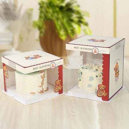 Customization Fully transparent cake packaging box Promotional Products