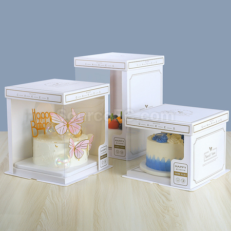 Customization Fully transparent cake packaging box Promotional Products