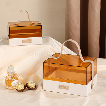 Customization Transparent Acrylic Portable Gift Box Promotional Products