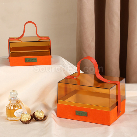 Customization Transparent Acrylic Portable Gift Box Promotional Products