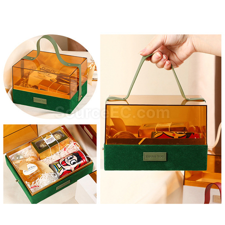 Customization Transparent Acrylic Portable Gift Box Promotional Products
