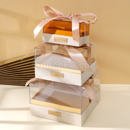 Customization Tie-Bow Acrylic Portable Gift Box Promotional Products