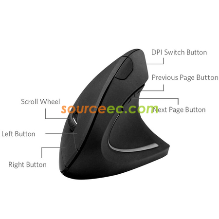 Customization Wireless Vertical Ergonomic Optical Mouse Promotional Products