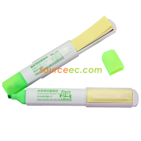 Customization Highlighter Pen With Memo Pad Promotional Products