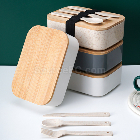 Customization Wheat Straw LunchBox Promotional Products