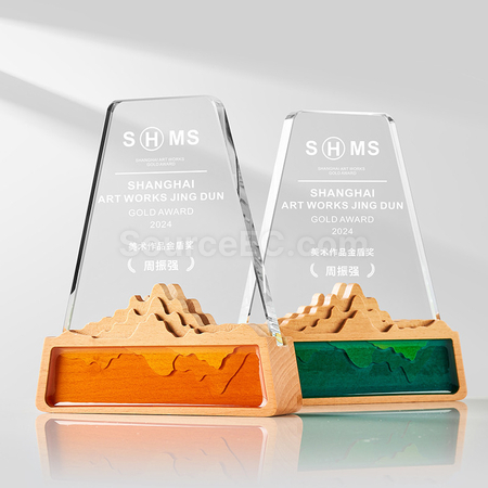 Customization Wooden Crystal Trophy Promotional Products