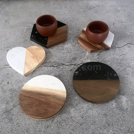 Customization Marble and Wood Coaster Promotional Products