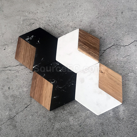 Customization Marble and Wood Coaster Promotional Products