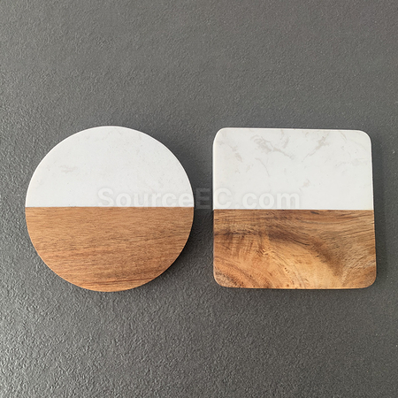 Customization Marble and Wood Coaster Promotional Products