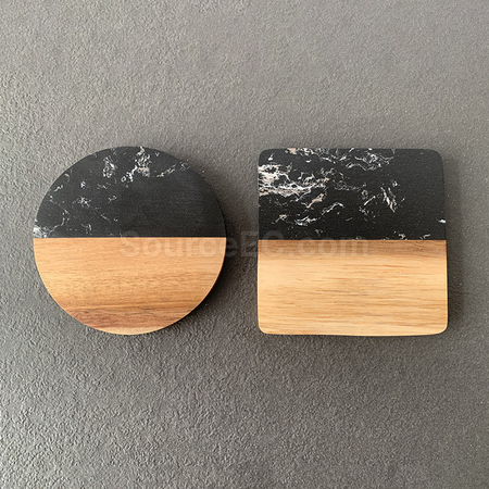 Customization Marble and Wood Coaster Promotional Products