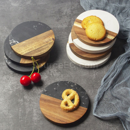 Customization Marble and Wood Coaster Promotional Products