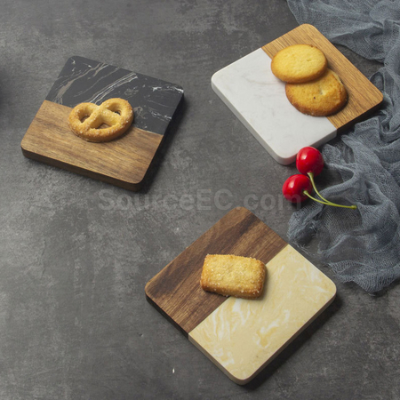 Customization Marble and Wood Coaster Promotional Products