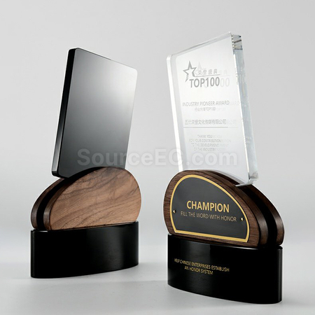 Customization Wooden Crystal Trophy Promotional Products