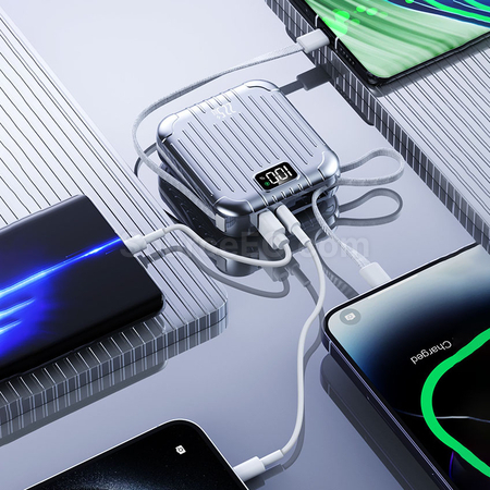 Customization 10000mAh Power Bank with Charge Cable Promotional Products