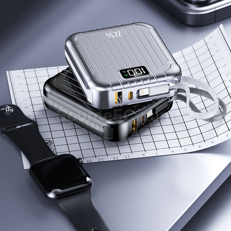 Customization 10000mAh Power Bank with Charge Cable Promotional Products