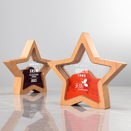 Customization Wooden Acrylic Trophy Promotional Products