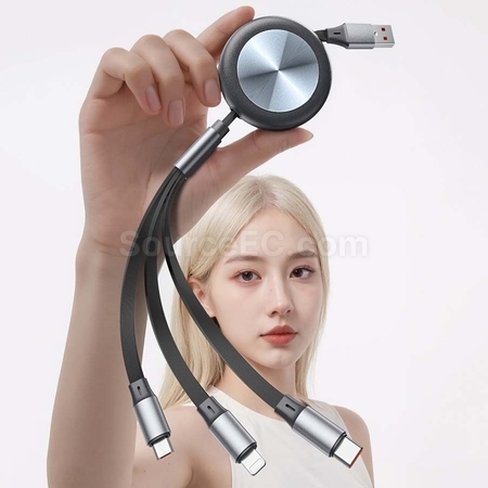 Customization 3 in 1 Retractable Charging Cable Promotional Products