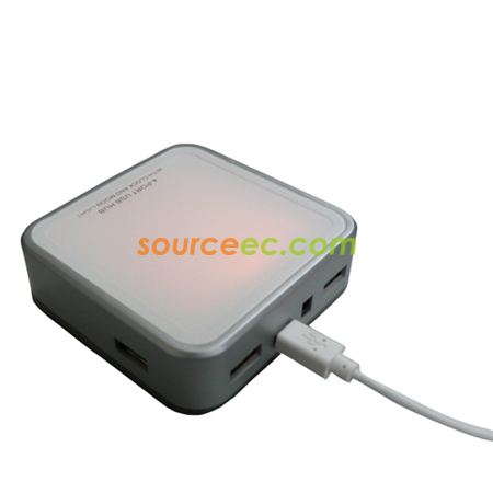 Customization Light-Clock 2-in-1 USB Hub Promotional Products