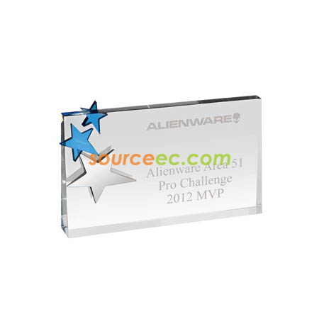 Customization Blue Crystal Trophy Promotional Products