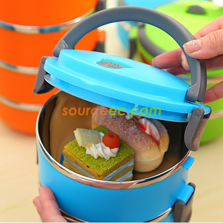 Customization Two-layer Stainless Steel Insulation  Lunch Box Promotional Products