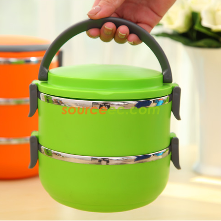 Customization Two-layer Stainless Steel Insulation  Lunch Box Promotional Products