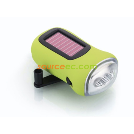 Customization Green Solar Flashlight Promotional Products