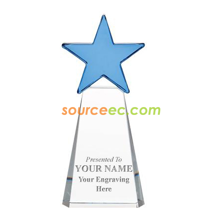 Customization Sapphire Dynostar Crystal Awards Promotional Products