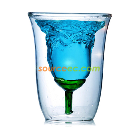 Customization 180ML Pyrex Rose Glass Cup Promotional Products