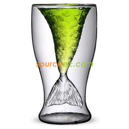 Customization 180ML Pyrex Fishtail Glass Cup Promotional Products