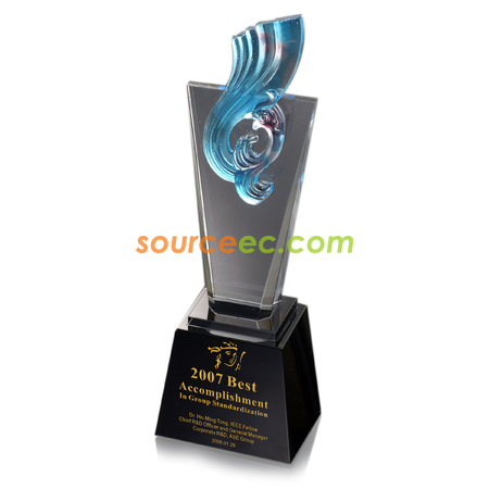 Customization Colored Glaze Crystal Trophies - Outlook Promotional Products