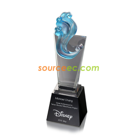 Customization Colored Glaze Crystal Trophies - Outlook Promotional Products