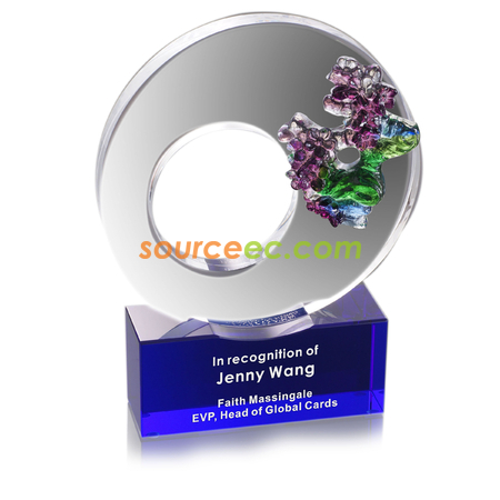 Customization Colored Glaze Crystal Trophies Promotional Products