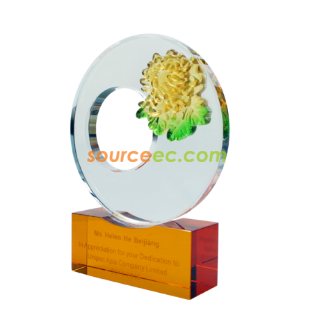 Customization Colored Glaze Crystal Trophies Promotional Products