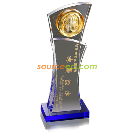 Customization Colored Glaze Crystal Trophies Promotional Products