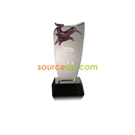 Customization Colored Glaze Crystal Trophies Promotional Products