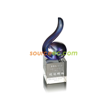 Customization Colored Glaze Crystal Trophies  Promotional Products