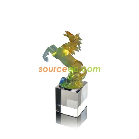 Customization Colored Glaze Crystal Trophies Promotional Products