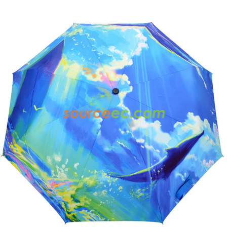 Customization Color 21-inch Three-folding Umbrella Promotional Products